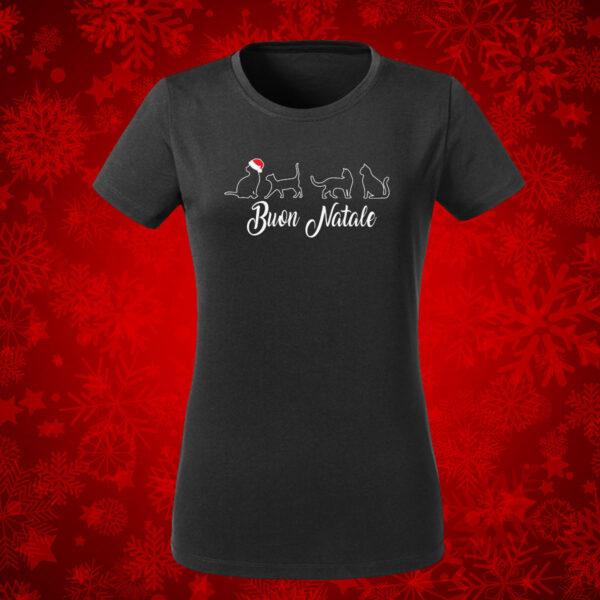T-shirt Buon Natale "Gatti" - immagine 2