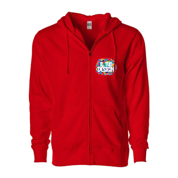 Felpa Zip Cappuccio