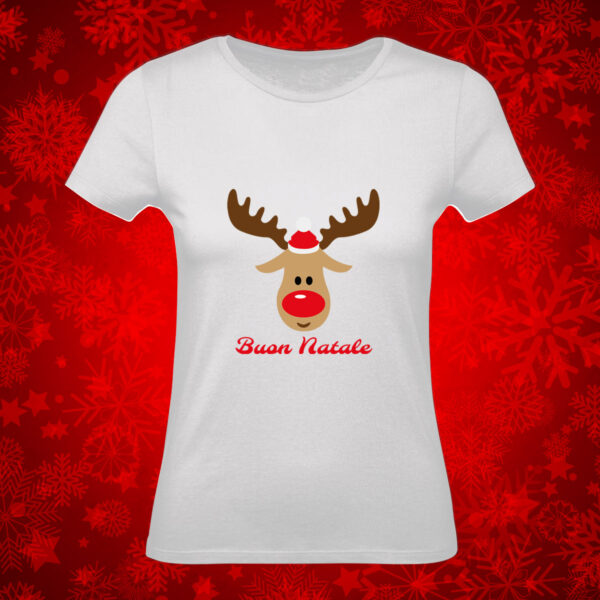 T-shirt renna buon natale