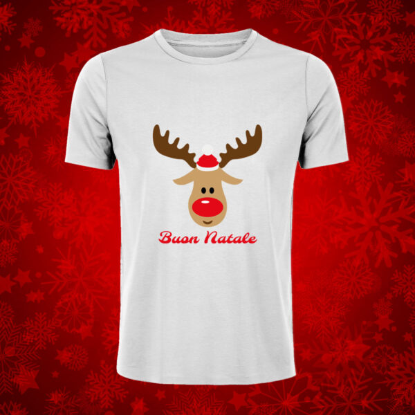 T-shirt buon natale renna - immagine 2